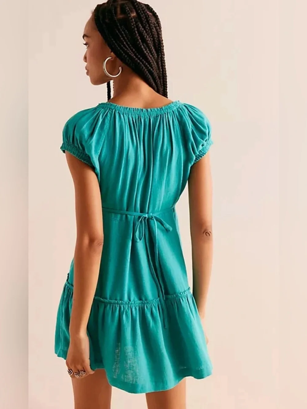 Free People Teal Mini Dress